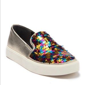 Sam Edelman Elton Sequined Slip On Sneakers / Boat Shoes